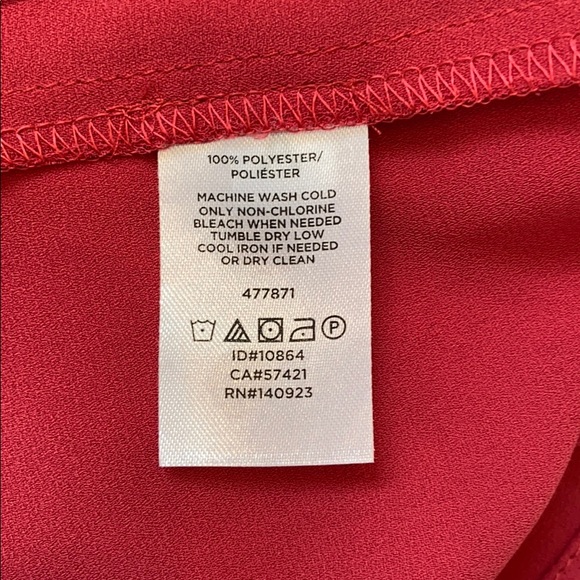 Loft Square Neck 3/4 Sleeve Top in Red XS - Picture 5 of 5